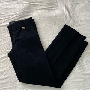 GUCCI Black Velvet Low-Rise Straight Pants